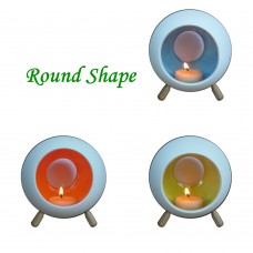 Handmade Ceramic Tealight Candle Holder (Round Shape) 